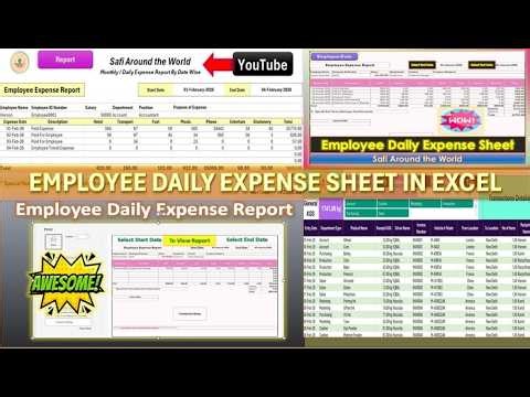How to make Employee Daily Expense Sheet in Excel |Daily Expense Sheet in Excel | expense and income