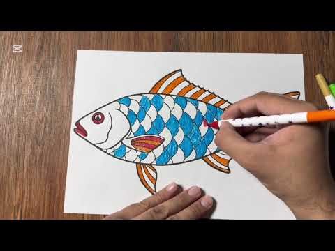 How to paint fish | Fish painting art for Kids |