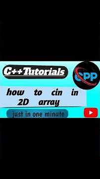 how to cin in 2D array in c++/ short tups for begginers #coding #learncpp #shorts