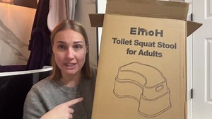 EmoH Squatting Stool for Adults - 16.7" Wide 2-in-1 Adjustable Poop Stool - Heavy Duty Non-Slip Toilet Stool for Better Posture & Bathroom Use,Potty Training,Toddler Step Stool for Kids