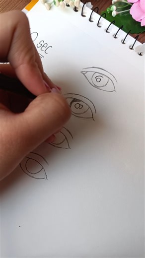 which one is better? Eye Drawing Challenge: 10 Sec vs 30 Sec vs 1 Min vs 5 Min ✨#art #drawing#shorts