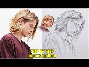 THIS REALLY WORKS How to draw the portrait using Loomis method - One pencil drawing