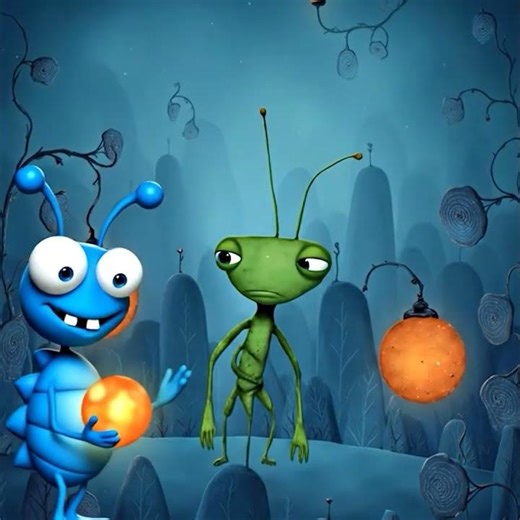 Green Bug and the Magic Lights #GreenBug #WhimsicalStory #MagicLights #RelaxingAnimation #NightTale