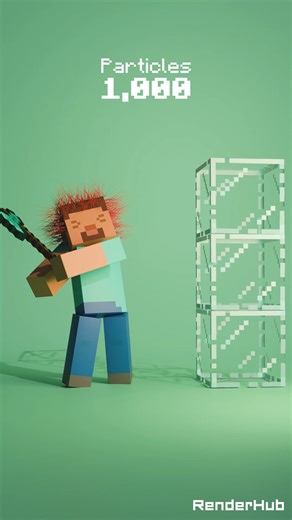 RenderHub on Instagram: "Minecraft Hair Particle Simulation in Blender Check out the Learning Hub at RenderHub for more 3D modeling tips and tricks! ➡️ https://www.renderhub.com/learning Video made for RenderHub by @georgesosaf #Blender3D #Minecraft #BlenderSimulation #HairSimulation #Satisfying #3DSimulation #3Danimation #Blender #BlenderAnimation #RenderHub"