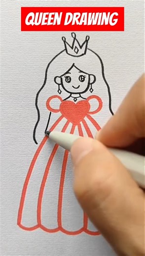 Queen Drawing easy #shorts