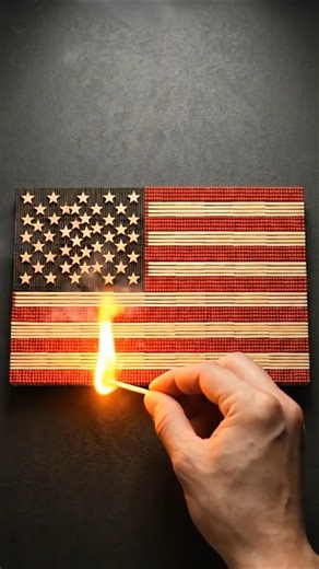This Matchstick USA Flag Burned Better Than I Expected🔥