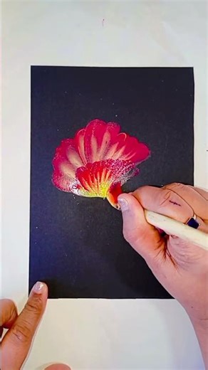 Easy Flower Painting #easyflowerideas #simpleflowerpainting #tutorial #art #painting #ytshort