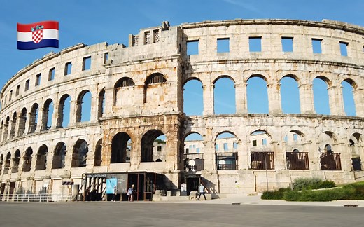 【4K超清】5月漫步游克罗地亚港口城市普拉(Pula) 拍摄日期：2022.5