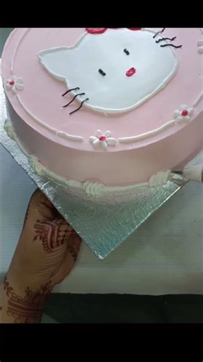🍰 Satisfying Cake Border Piping | Cute Hello Kitty Cake Design
