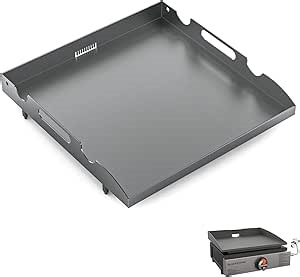 17 Inch Gas Griddle Replacement Top for Blackstone 17" Flat Top Grill 1819 1832, New Upgrade Heavy-duty Steel Replacement Parts for Most Blackstone 17" Tabletop Griddle with Rear Grease System