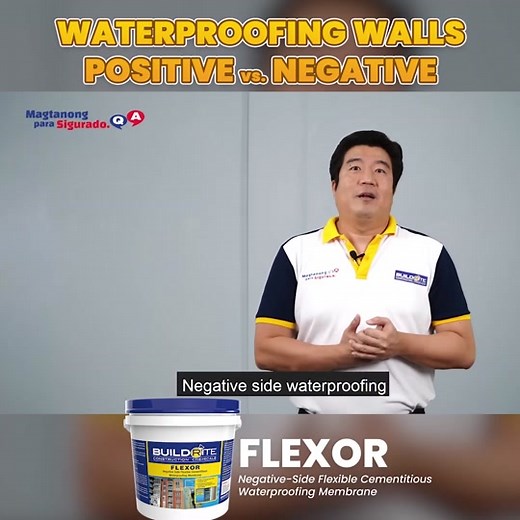 FLEXOR is a two-component, flexible cementitious waterproofing system that can withstand negative side pressure and movements of above-ground walls. With these properties, you can waterproof your interior wall with ease and prevent paint blistering and efflorescence. #diy #waterproofing #homebuddiesph #homeimprovement #fyp #contractor #mason #townhouse #housetour #construction #interiordesign