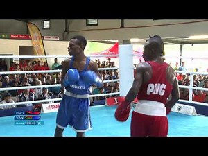 Vanuatu boxer Berry Namri won a gold medal in samoa Pacific game 2019