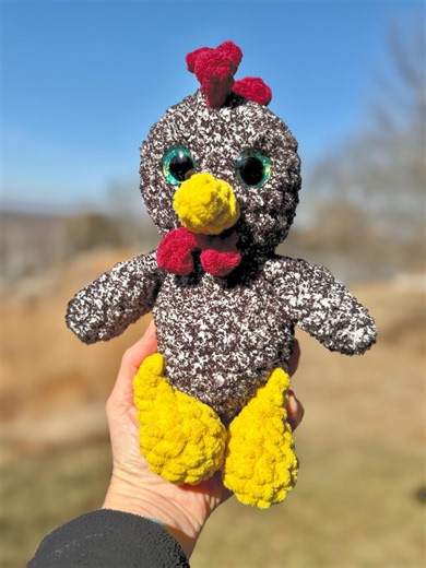 Rooster Crochet Plushie | Amigurumi Stuffed Chicken Toy - Etsy