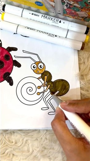 The Cutest Coloring Ever ✨ Relaxing Satisfying Art #Shorts #youtubeshorts #viralshorts #trending #yt