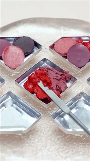 Handmade Lip Palette from Lipstick Samples💄🎨✨ Satisfying Makeup ASMR #shorts #asmr #cosmeticrepair