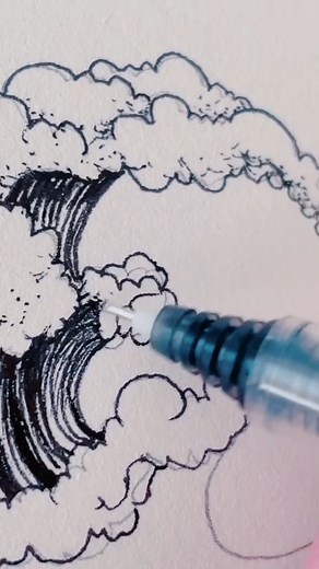 16K views · 569 reactions | Beautiful and Mesmerizing Ocean Drawing Tutorial #howtodraw #drawing #howto #art #lifehacks #artist #waves #ocean #drawingtutorial #arttutorial #relaxing #reelsfb #trending | CrescentArts | Facebook