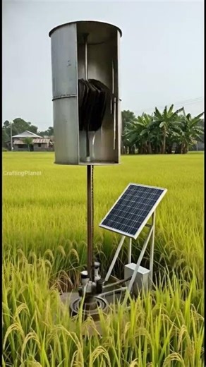 Solar-Powered Crop Drum That Protects Fields All by Itself! 😱🌾