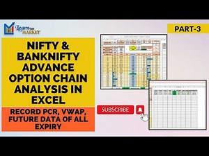 Nifty & Banknifty Advance Option Chain Analysis In Excel || Record PCR & VWAP Data Part - 3