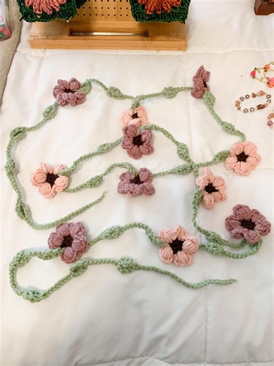 Crochet Flower Garland (4ft) - Etsy