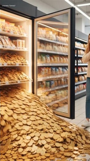 냉장고에서 쏟아진 황금폭포ㅣGold coins exploding from the fridge! 💥💰