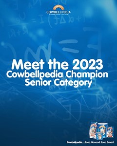 Joseph Okechukwu made his mark in Cowbellpedia 2023 by winning the senior category, showing off his impressive love for math. His journey through the competition was unforgettable, especially the "60 seconds of fame" round, where he truly shined. From start to finish, Joseph proved that math is more than just numbers, it's about passion and precision. Don’t miss the new season kicking off this Saturday, April 19th, 2025 #TheMegaMinds #CowbellpediaTheMegaMinds #Cowbell #Cowbellpedia #SoooGoooodSo