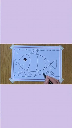 Easy Fish Drawing for Kids | Step-by-Step Fish Coloring | Simple Drawing for Beginners