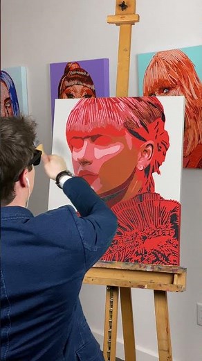 Painting Taylor Swift in Pop Art