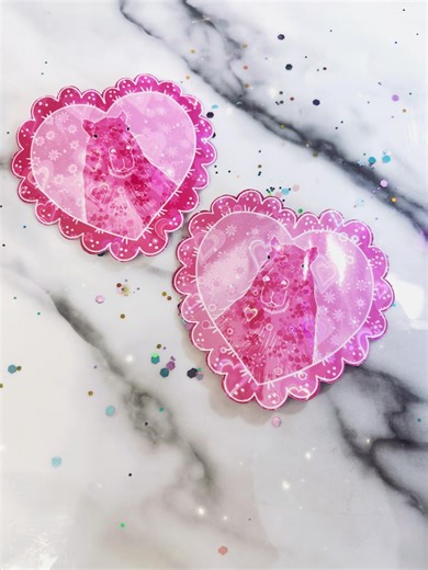 Pink Capybara Heart Sticker – Waterproof Vinyl Decal - Valentine’s Day Sticker - Etsy