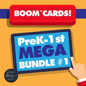 BOOM™ Cards for Remote Distance Learning • PreK-1st MEGA BUNDLE #1
