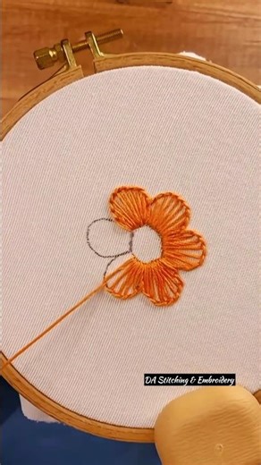 Super easy stitch hand embroidery #shorts #trending #stitch #embroidery #ytshorts #newvideo