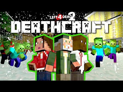 Left 4 Dead 2 - Minecraft Mod Gameplay Full Playthrough (Deathcraft | Custom Map)