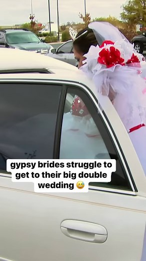 10K views · 103 reactions | Due to the scale of their dresses, gypsy brides Brittany and Kalynn struggle to get to their wedding  | Love Weddings | Facebook
