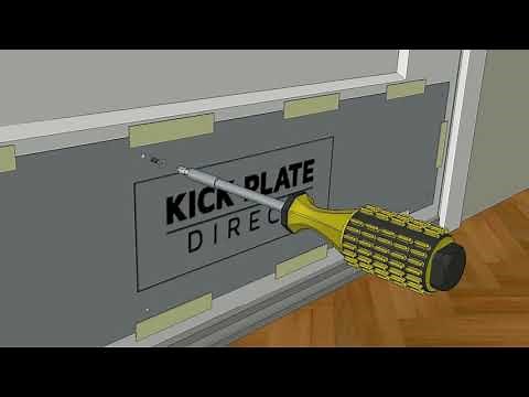 How to Measure & Install Screw Fix Door Kick Plates : Kick Plate Direct