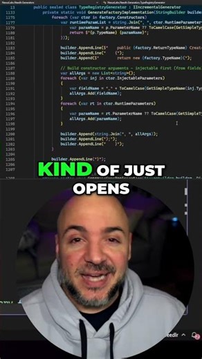 Having code that writes more code so you can... Write your code!