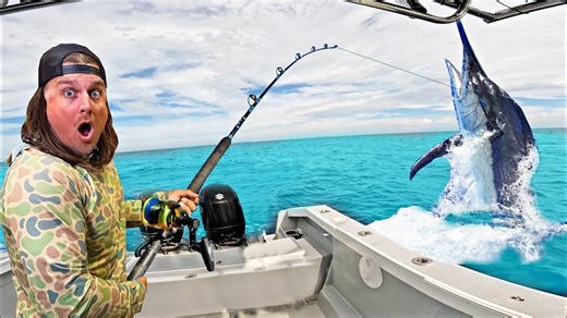 Fresh caught blue marlin prepared by private luxury chef