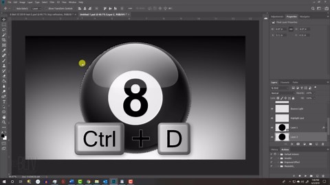 Photoshop: 8-Ball, Anyone?! How to Create a Shiny, 8-BALL from Scratch!