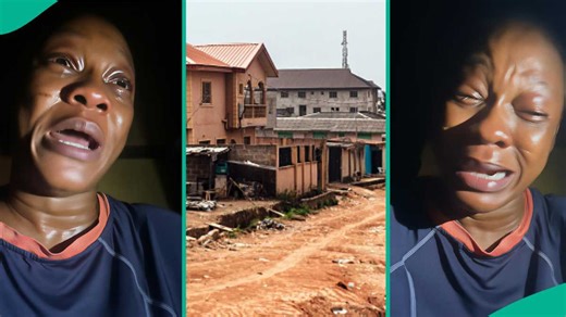 "I rent house, I no owe o": Woman who rented house where landlord lives cries