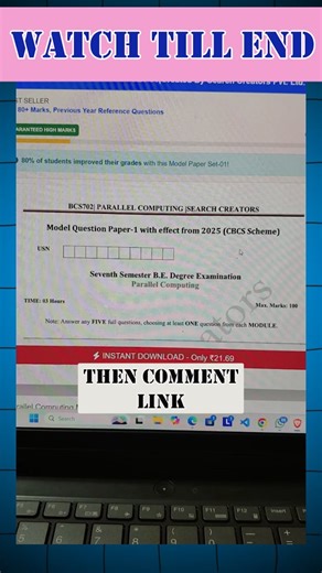 Hanumanthu on Instagram: "🚨 NOW LIVE | BCS702 Parallel Computing – VTU Model Paper set -01 SOLUTIONS 🚨 📢 VTU 7th Sem CBCS students Get BCS702 Model Question Paper SOLUTIONS curated exactly as per VTU exam pattern 💯 🔥 Hand-picked 🔥 Exam-oriented answers 🔥 Easy to write & high scoring 🔥 Perfect for last-minute revision 📌 How to get BCS702 Model Paper Solutions? 👉 Follow our page 👉 Comment link 📩 Link will be sent to your DM instantly (Bookmark & share with friends) ⚡ Save • Share • Com