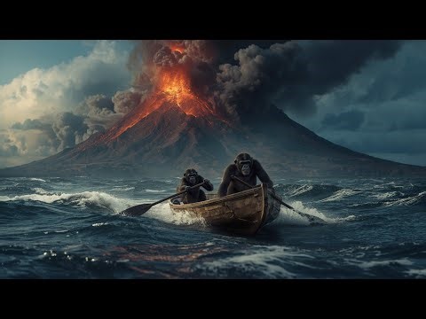 Chimp VLOG 68 - Chimp and gorilla explore a dangerous volcanic mountain!🌋🔥