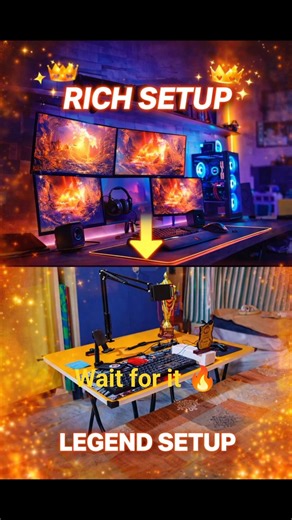 RICH SETUP VS LEGEND SETUP 😎(re-posted) #minecraft #shorts #gaming #gamingshorts #gamingsetup
