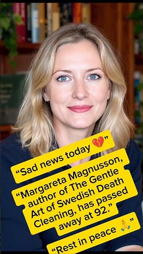 Margareta Magnusson Dies at 92 💔 Author of Swedish Death Cleaning | RIP#shorts