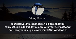 Fix - Your password was changed on a different device on Windows 10