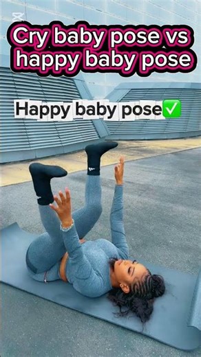 Happy baby pose routine supports women’s health, postpartum recovery #gym #viral #postnatalfitness