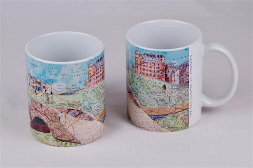 The Old Course, St Andrews Map Collage Ceramic Mug 11oz - Etsy UK