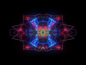 1 Hour Hi-Tech Wireframe Abstract Interface Cyberpunk VJ Loop — Futuristic Neon HUD 4K Visual