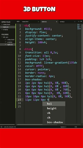 ✨ CSS Shadow Button Trick! | Web Design Hacks 57s me