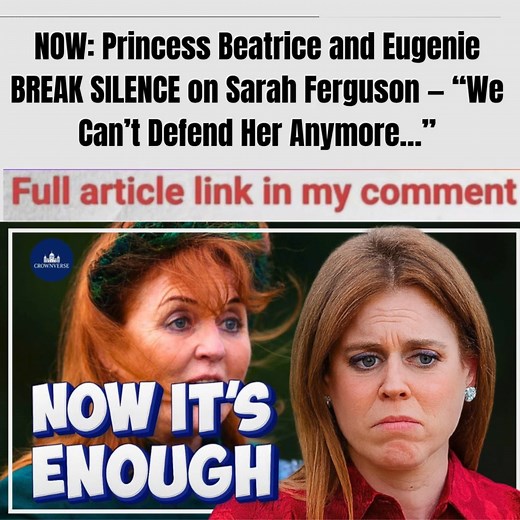 Princess Beatrice and Princess Eugenie have quietly distanced themselves from their mother Sarah Ferguson amid recent scandals, with sources saying they feel “we can’t defend her anymore.” Though they have maintained their royal titles and continue with their full-time careers, both have reportedly expressed frustration and sadness over the ongoing controversies surrounding their mother’s ties to the Jeffrey Epstein scandal and her eviction from Royal Lodge. Read more in comment | Royal zoon