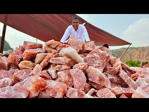 How They Mine Tons of Himalayan Salt Deep Inside Mountain | Himalayan Salt Mining | Pink Salt Mine