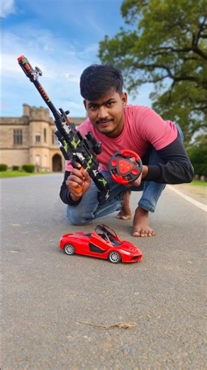 Rc Remote control open door Car with Ak47 Army Toy Gun Unboxing 🥰🔥