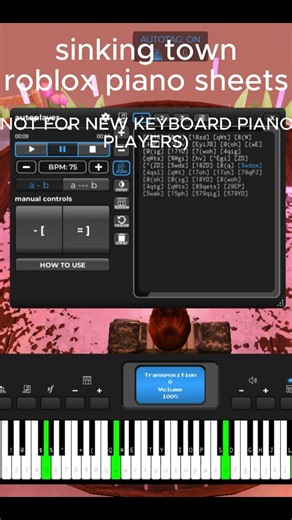 Sinking town piano sheet roblox (sheet in description)